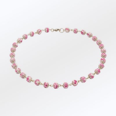 necklace made from flower beads