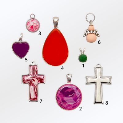 necklace pendants made from flowers