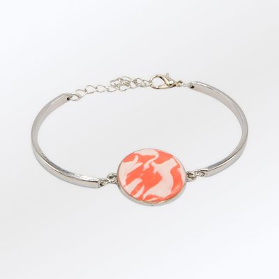 Silver Link Bracelet made from flowers