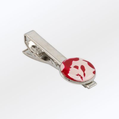 mens tie clip made from flowers