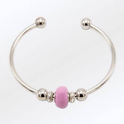 Charm Bead Cuff Bracelet made from flowers