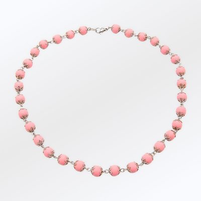 necklace made from flower beads