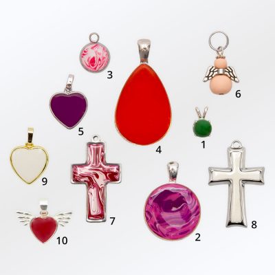 necklace pendants made from flowers
