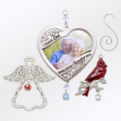 Christmas Ornaments made with flower bead