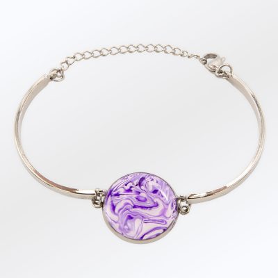 Silver Link Bracelet made from flowers