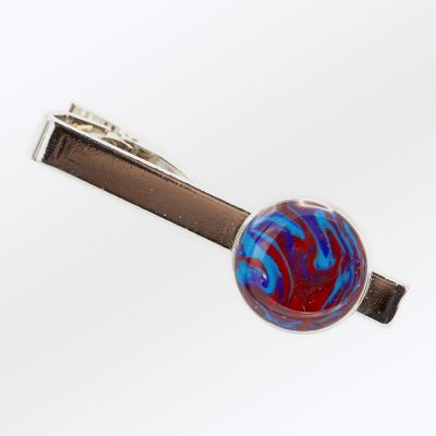mens tie clip made from flowers
